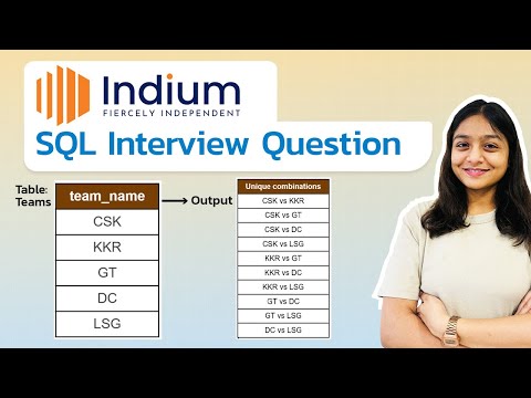 Indium SQL Interview Question | Medium-Level