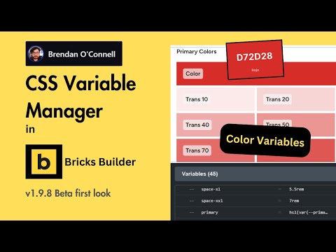 How to create CSS Variables in Bricks Builder - Mini Color Design Framework with HSL