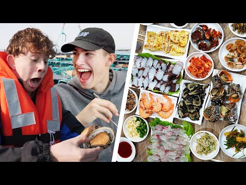 British Uni Students go fishing in Korea: SEAFOOD FEAST!!
