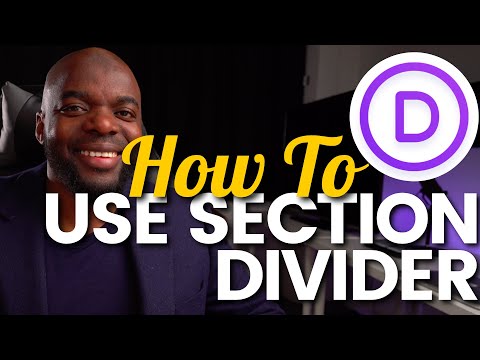 Divi Theme Tutorial - How to Use Section Divider