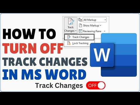 How to Turn Off Track Changes in Word | Remove Track Changes in Word