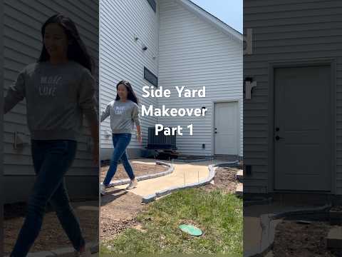 Let’s fix up this muddy, overgrown side yard and add a curve walkway!