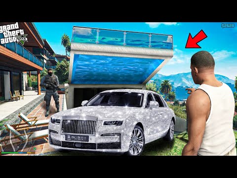 Franklin Found Secret Diamond Car Inside His Swimming pool || Gta 5