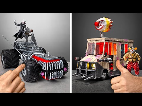 Fear, Laugh, Speed! Scary Batman And Sweet Tooth And Their Cars! 🤡🦇🚗