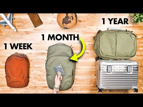 My Travel Packing for 1 Week vs 1 Month vs 1 Year