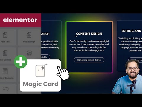 Elementor - Magic Card Hover Effect