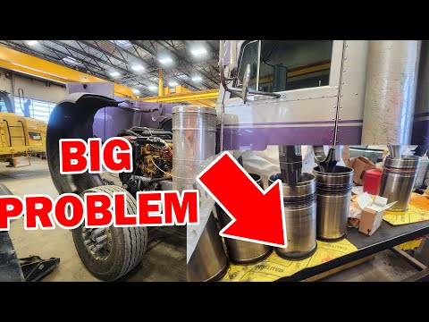 Purple Pete gets some "EXTREME MECHANIC-ING." C-15 Cat Repair.