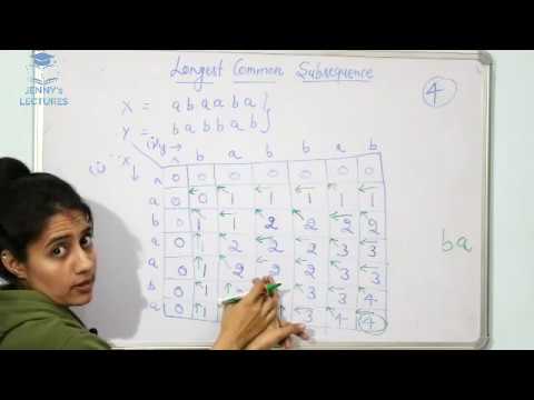 Longest Common Subsequence- Dynamic Programming | Data structures and algorithms
