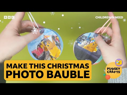 Pudsey crafts 🖌️How to make a Christmas photo bauble🎄
