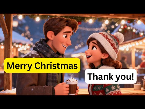 10 Easy English Conversations for Christmas | Real Life Dialogues A1 A2
