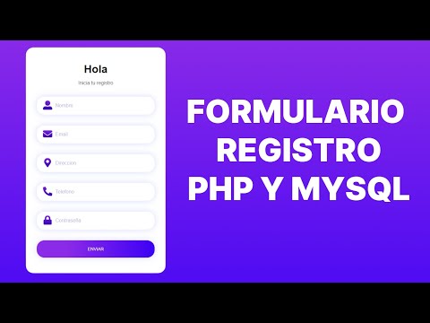 How to create a registration form in PHP and MySQL 🚀