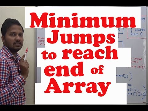 Minimum jumps to reach end of array (Dynamic Programming)