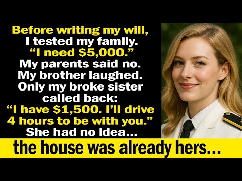 Before I Wrote My Will, I Tested My Family — Only My Broke Sister Showed Up
