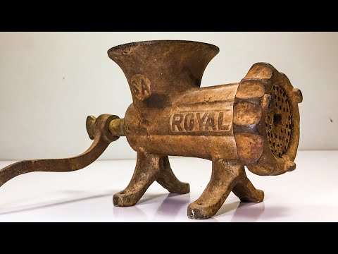 Extremely Rusty and Destroyed Meat Grinder Restoration