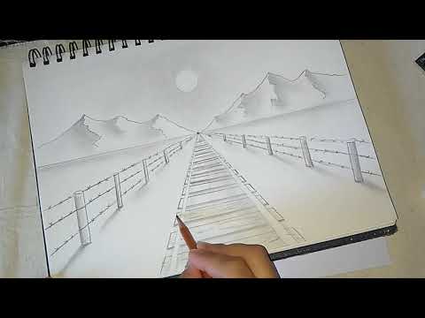 Punto de fuga. Dibujo fácil. How to draw one point perspective!!!