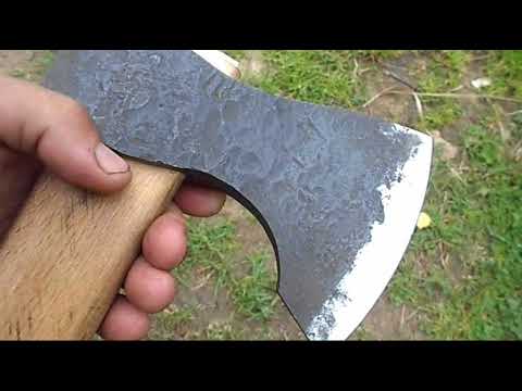 Закалка кованого топора.