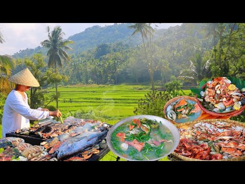 Seafood Fiesta! — A Rustic Farm-Style Cooking & Family Feast | Grilled Seafoods, Kinilaw, Tinola