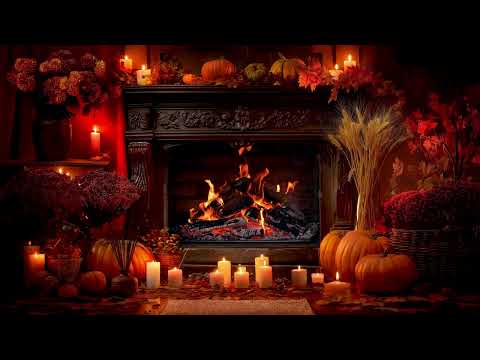 🔥 Cozy Fireplace 4K 🍂 3 Hours of Relaxing Crackling Fire Ambience