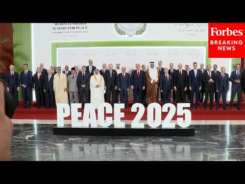 JUST IN: President Trump Meets With World Leaders And Takes A Photo At A Peace Summit In Egypt