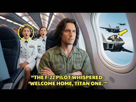 “A Single Dad Sat Quietly in Seat 12F — Until the F-22 Squadron Heard the Call Sign ‘Titan One’.”