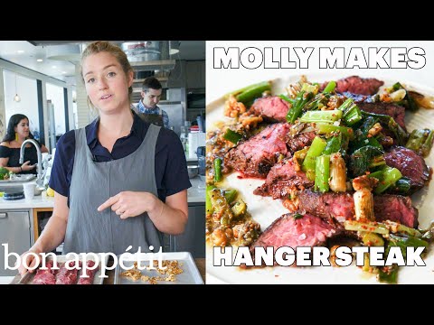 Molly Makes Hanger Steak with Charred Scallion Sauce | From the Test Kitchen | Bon Appétit