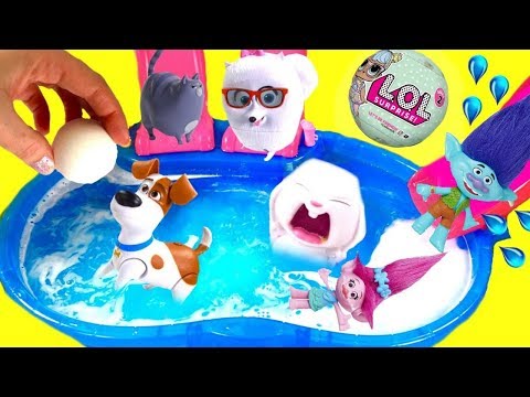 Trolls Movie Poppy Branch & The Secret Life of Pets Dive for Fizzy Bath Bomb Pool