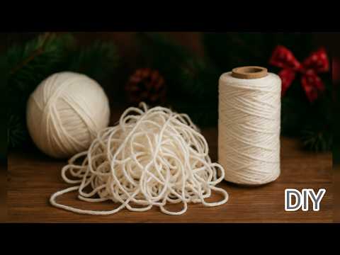 ✨ White Thread Magic 🧶🎄 DIY New Year's Ideas!