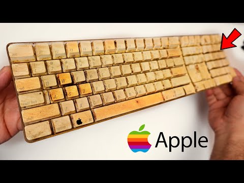 EXTREME Vintage Mac Keyboard Restoration: Yellowed & Dirty | Satisfying Cleaning & Retr0brite⌨️ ASMR