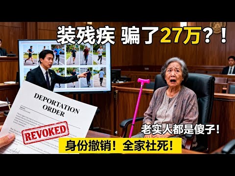60岁华人老太在多伦多装残疾骗残障金10年，微信群炫耀“老实人最笨”！结果被华裔检察官盯上：追缴$276,000+罚金$32,500+社区服务300小时+身份被撤，全家社死！