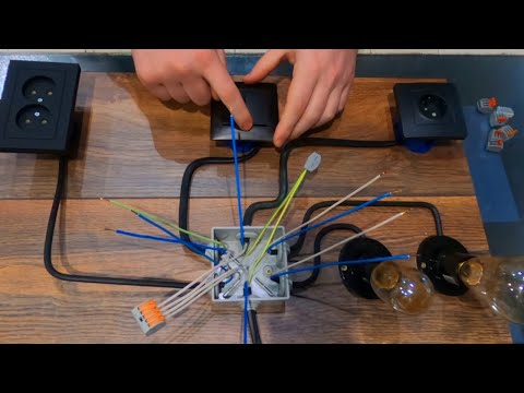 Соединение проводов в распредкоробке. Монтаж распределительной коробки.