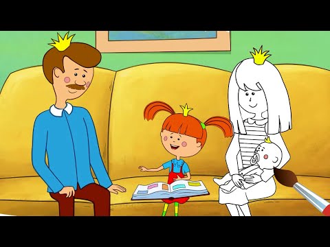 Жила-была Царевна  - Все серии про маленького Царевича -  сборник   - Раскраска с Царевной