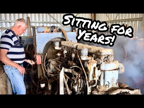 Will it START? 8 Cylinder Diesel Gardner 8LXB Crane Truck Engine sitting for YEARS!