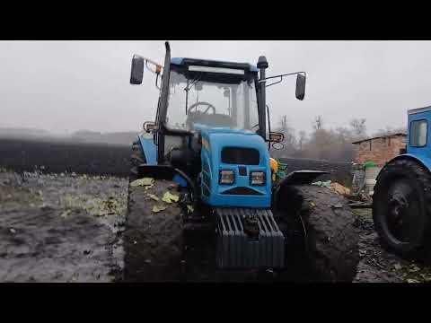 Подрібнення решток капусти. І знов дощь не дає робити 