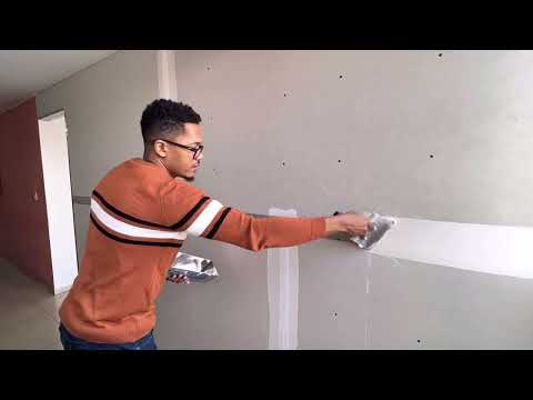 Enlucir pared de paneles de yeso fácilmente paso a paso! Colocar la pasta a la pared