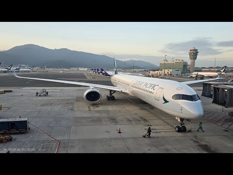 Cathay Pacific Airways A350-1000 Hong Kong To Taipei "Full Flight" 國泰航空 A350-1000 香港飛往台北 "全程飛行"