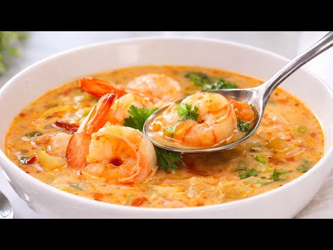 I have never eaten anything so delicious! Shrimp soup!