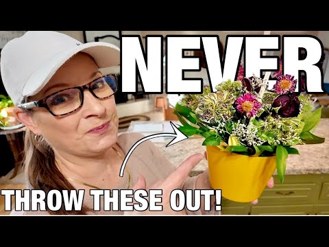 WHY I NEVER THROW OUT OLD FLORAL ARRANGEMENTS • REPURPOSE AND REUSE
