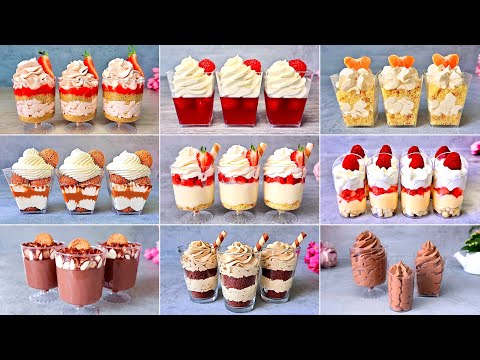 9 Quick and Easy NO BAKE Dessert Cups Recipes. Easy and Yummy dessert ideas.