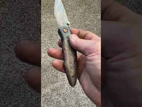 Copper Damascus “Silky” back-lock folder