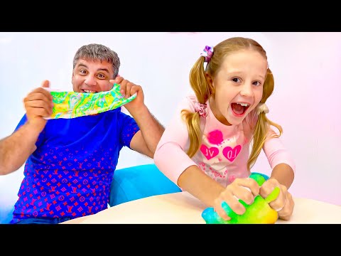 Nastya lernt in der Schleimschule einen Schleim herzustellen - Videoserie für Kinder