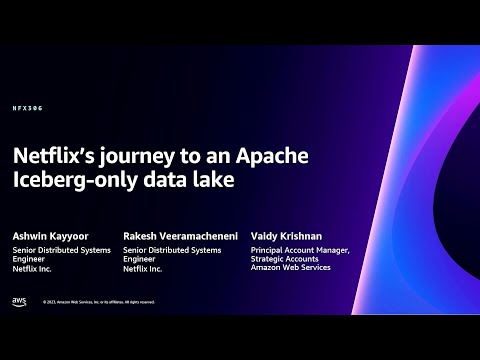 AWS re:Invent 2023 - Netflix’s journey to an Apache Iceberg–only data lake (NFX306)