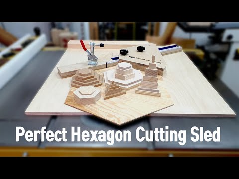 Perfect Hexagon Cutting Sled(JIG) || for table saw
