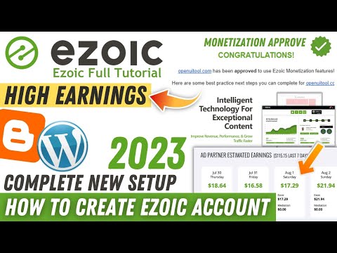 How To Create Ezoic Account New Setup 2023 | Ezoic Full Tutorial | Ezoic Approval