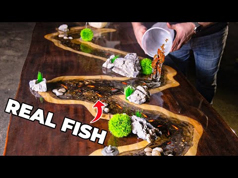 I Build A Table With A Stream for Real Fish