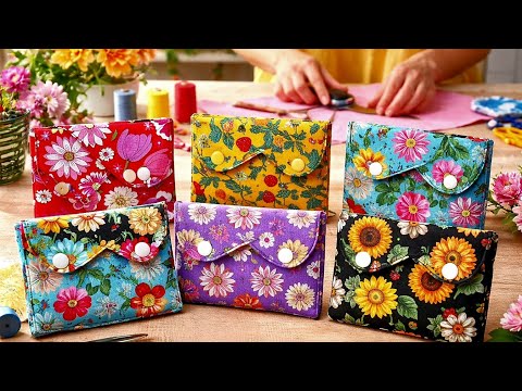 So easy and fast purse with 2 compartments sewing ideas in 15 minutes 💖 Gift sewing ideas