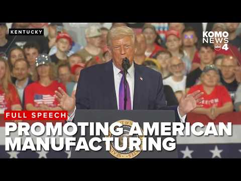 President Donald Trump speaks at facility in Northern Kentucky during U.S. manufacturing tour