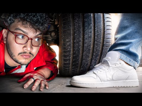 هل ممكن عجل السيارة يكسر رجلك؟