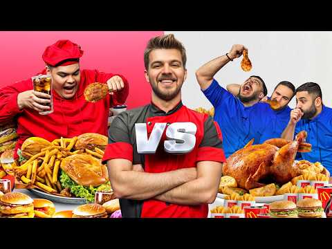 کدوم تیم میتونه غذای بیشتری بخوره؟🍗🍔