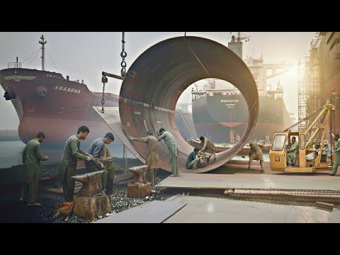 Pakistani Workers Turn Scrap Ship Steel Into a 50,000-Liter Petrol Tanker — Built By Hand