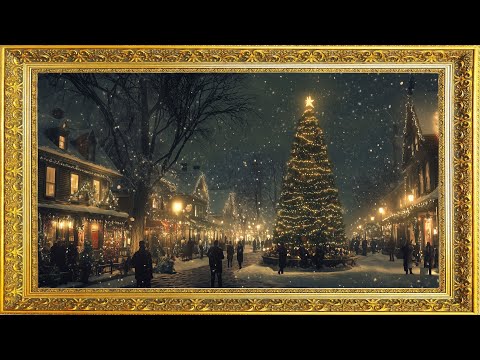 Enchanting Winter Village | Illuminated Christmas Tree | 2 Hours TV Screensaver 🎄✨